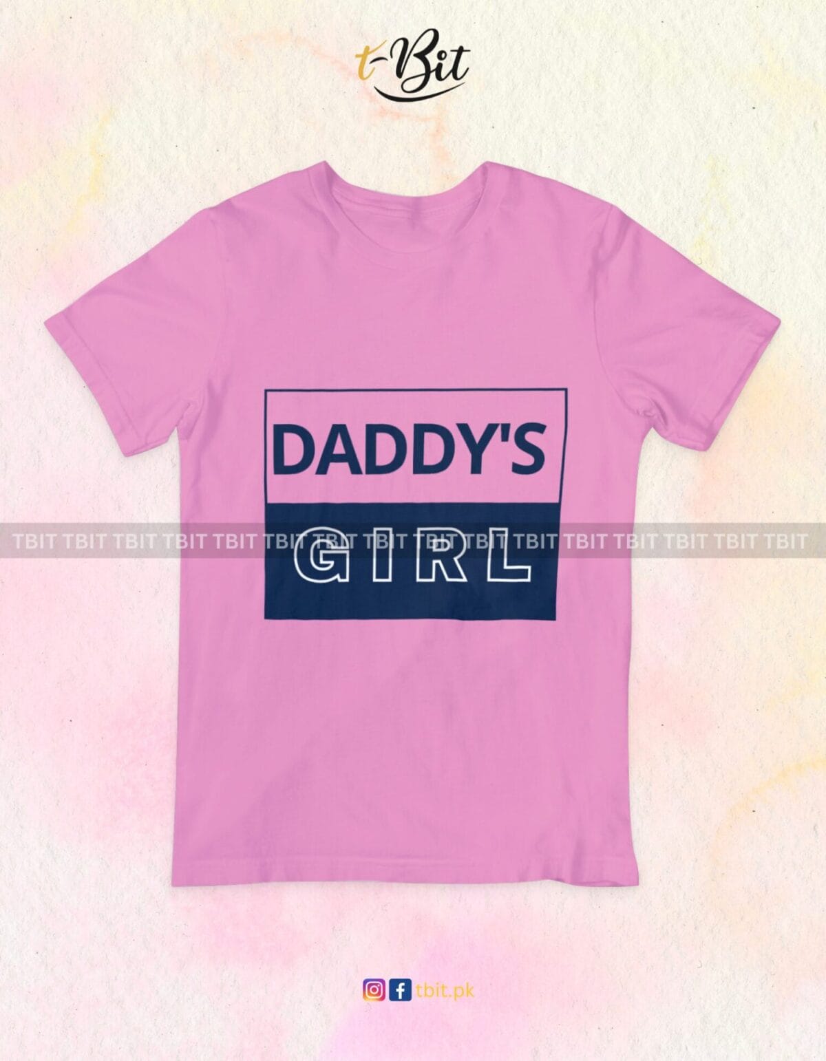 Daddy's Girl Premium Print - Crew Neck Half Sleeves Tees