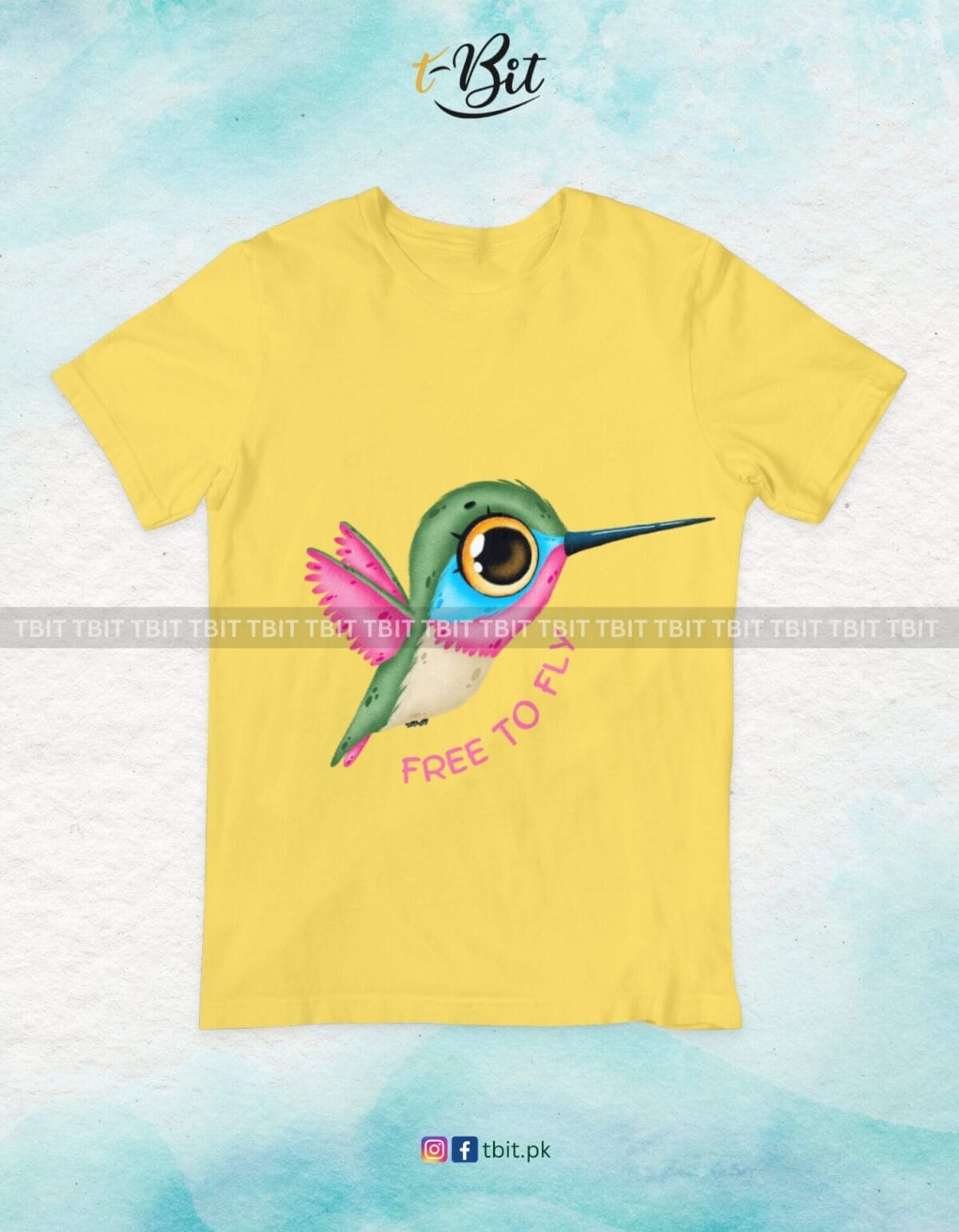 Free to Fly Premium Print - Crew Neck Half Sleeves Tees