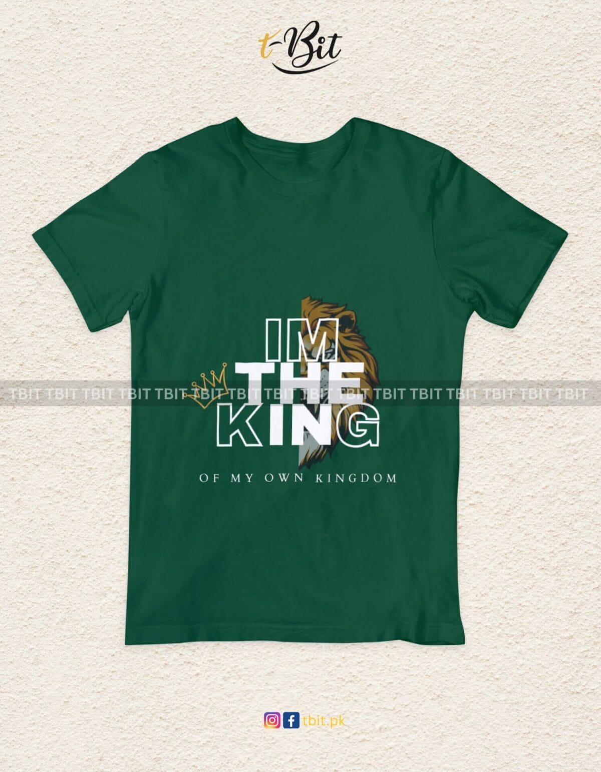 I'm the King Premium Print - Crew Neck Half Sleeves Tees