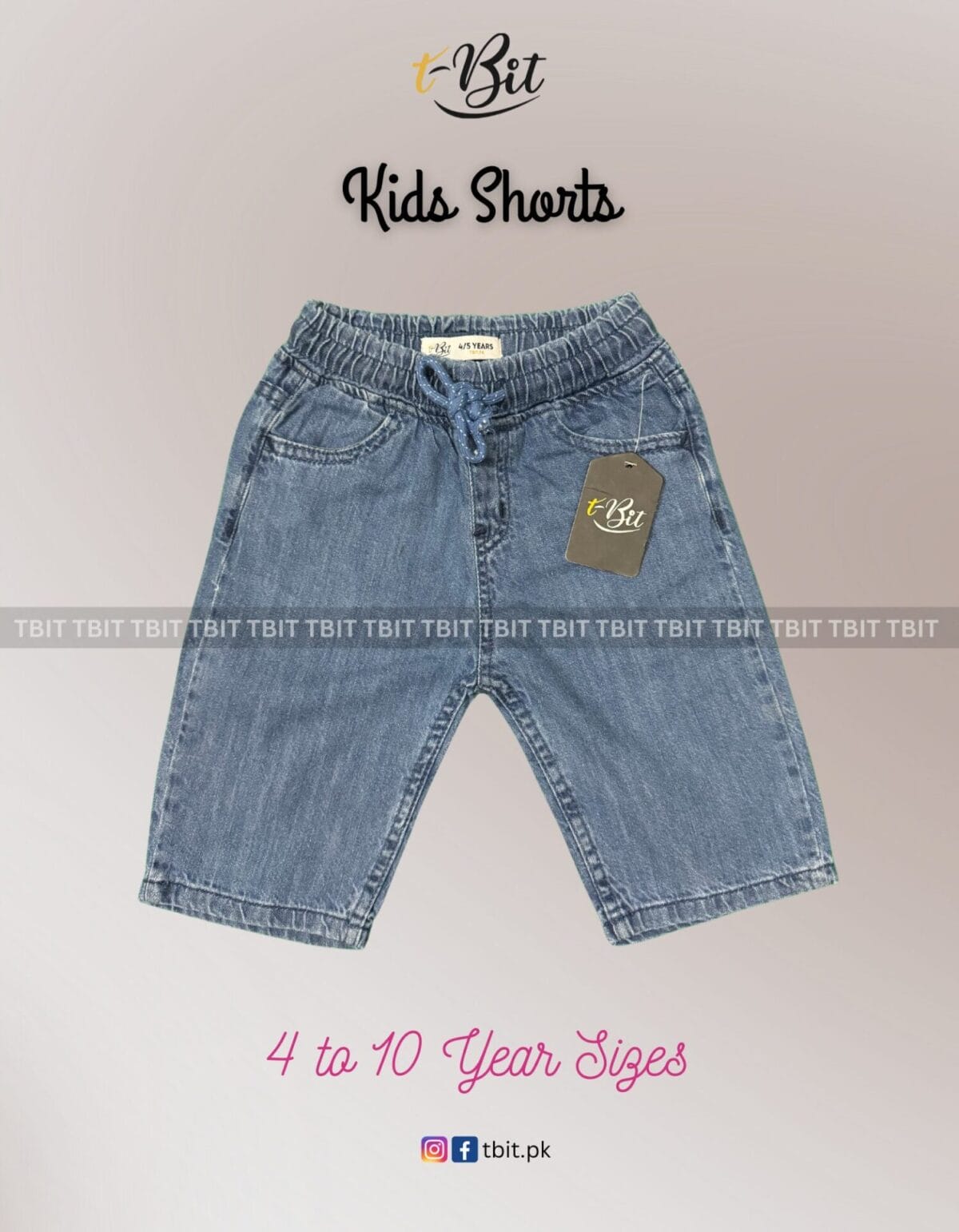 Kids' Denim Shorts Blue– Comfort for Active Adventures