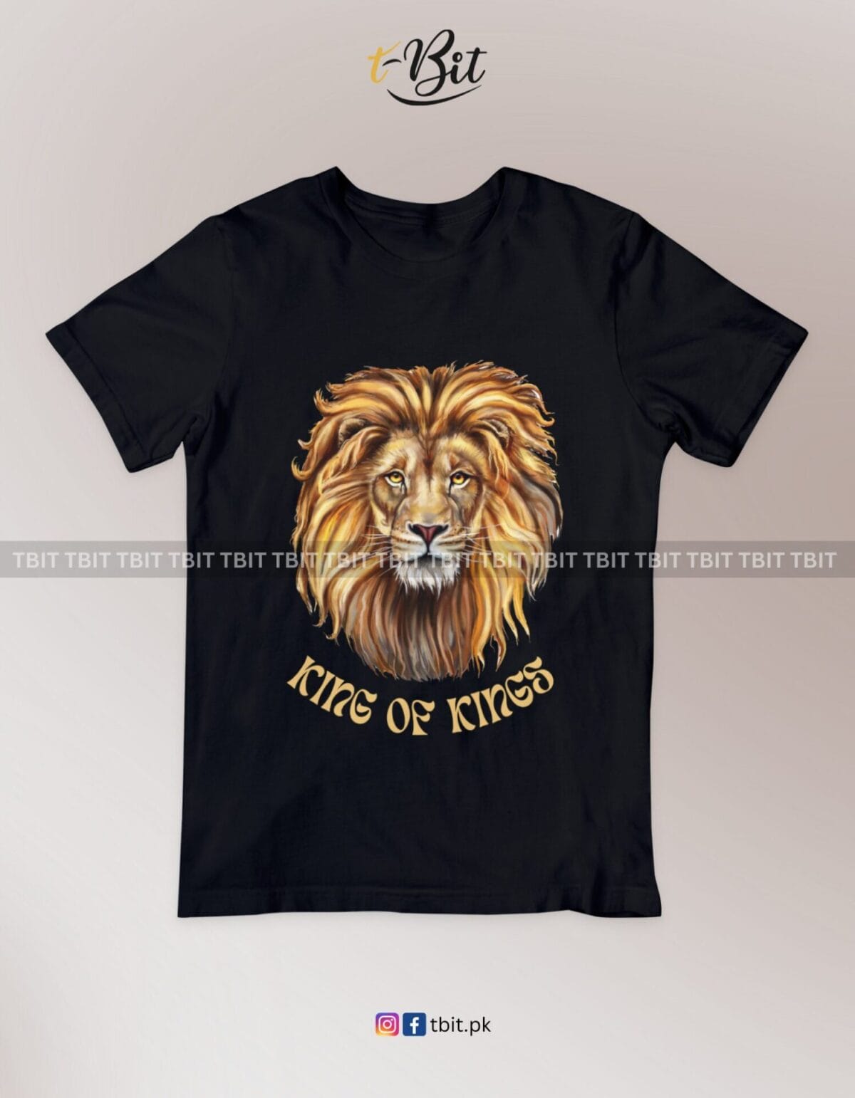 King of Kings Premium Print - Crew Neck Half Sleeves Tees