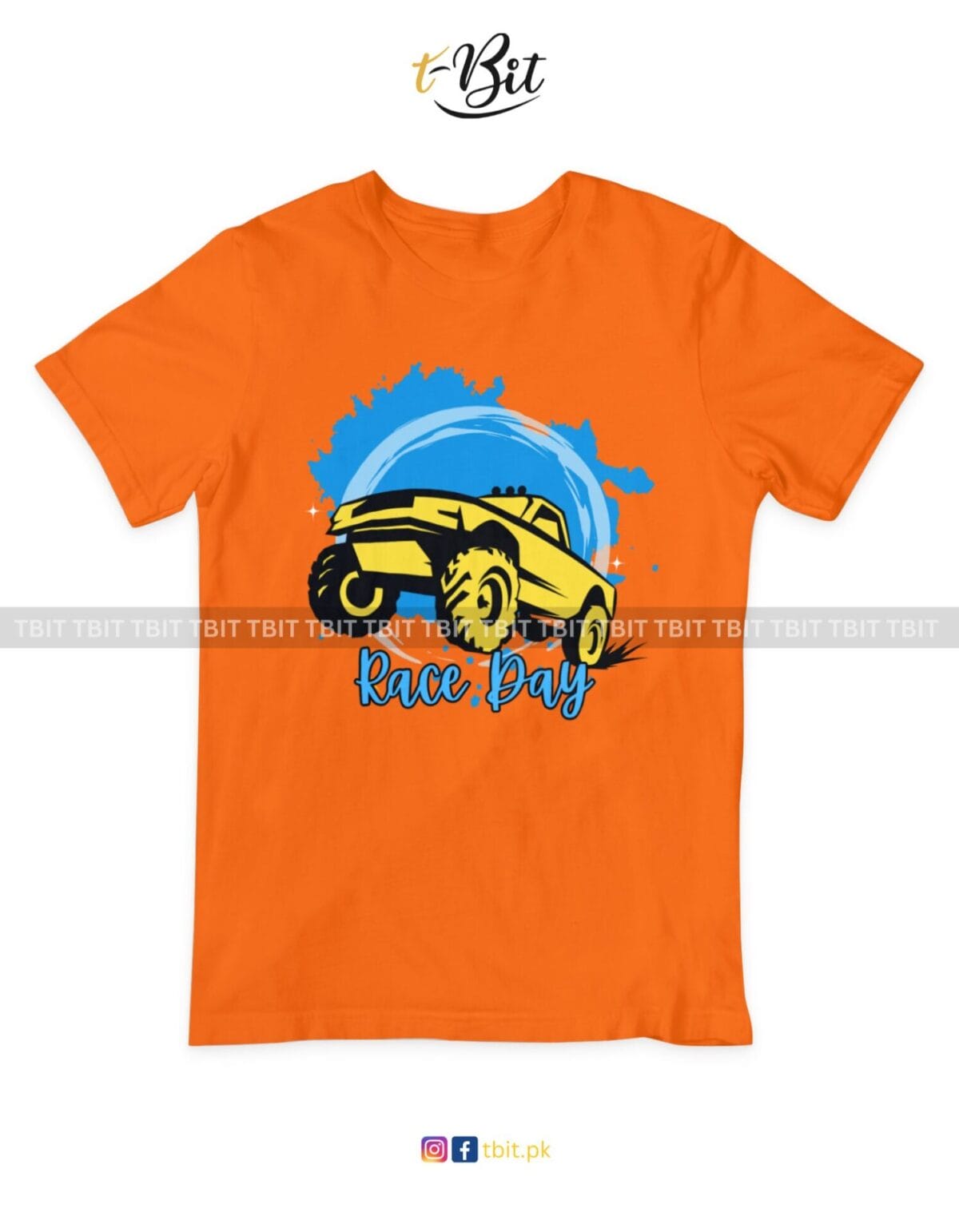 Race Day Premium Print - Crew Neck Half Sleeves Tees