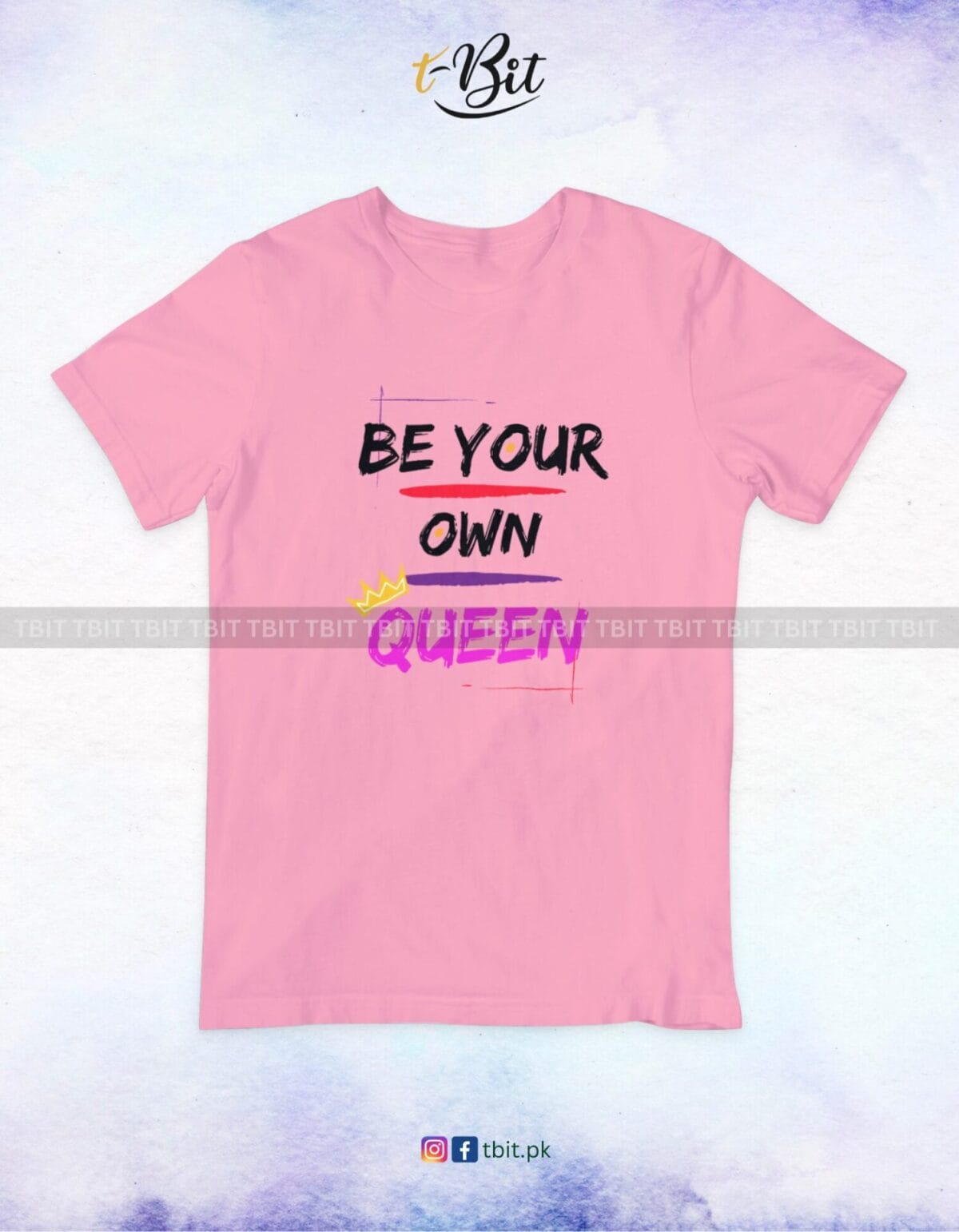 Be Your Own Queen Premium Print - Crew Neck Half Sleeves Tees
