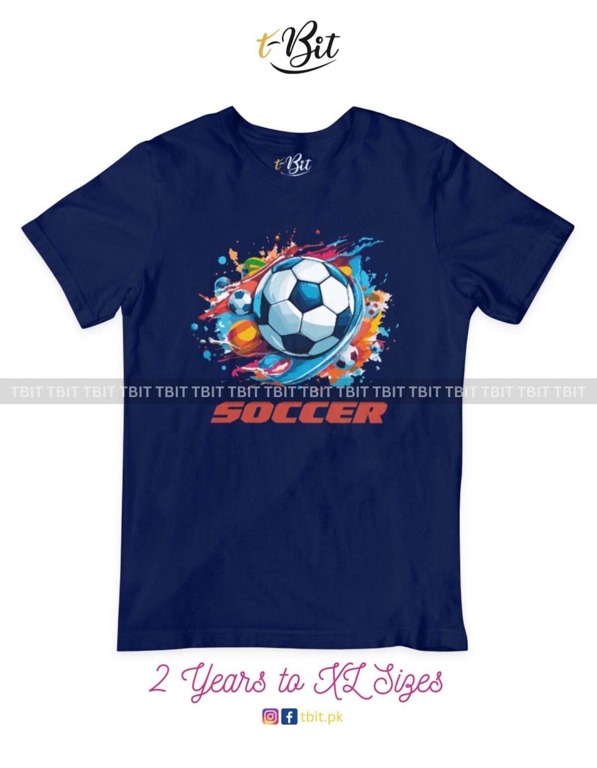 Soccer Premium Print - Crew Neck Half Sleeves Tees